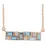 Thumbnail: 14K Rose Gold Blue Topaz Multi-Gemstone & 1/8 CTW Natural Diamond Bar 18" Necklace