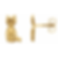 14K Yellow Gold Cat Earrings