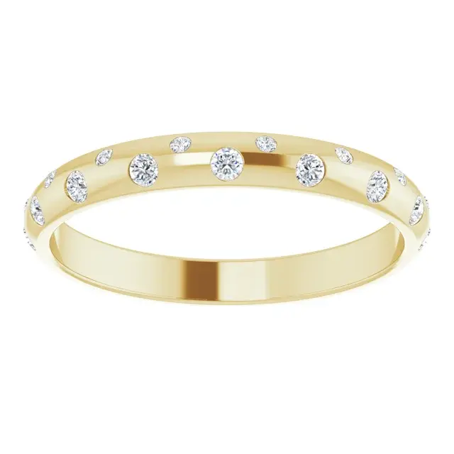14K Yellow Gold 1/6 CTW Natural Diamond Anniversary Band
