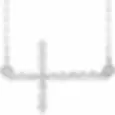 14K White Gold 1/5 CTW Natural Diamond Sideways Cross 16-18" Necklace