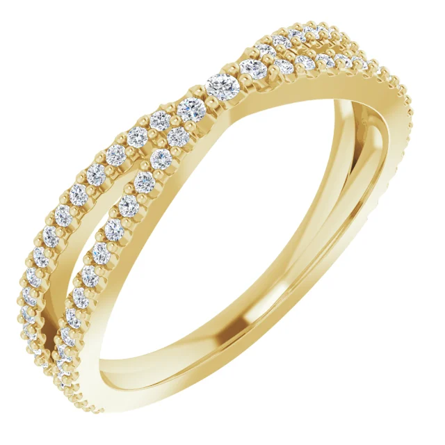 Thumbnail: 14K Yellow Gold 1/3 CTW Natural Diamond Contour Band