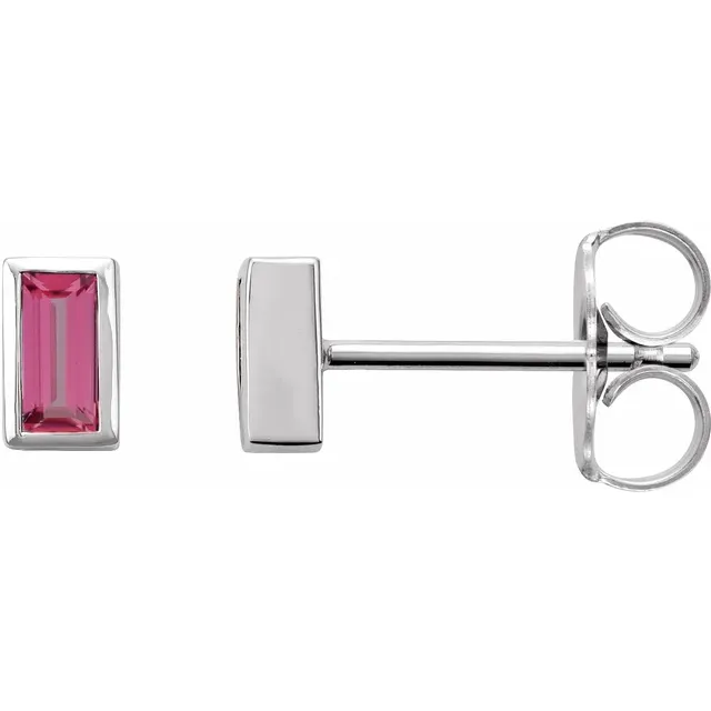 Pink tourmaline earrings 