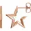 Thumbnail: 14K Rose Gold Star Huggie Earrings