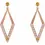 Thumbnail: 14K Rose Gold Natural Yellow Sapphire & 3/8 CTW Natural Diamond Geometric Earrings