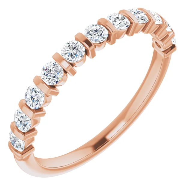 rose gold diamond band