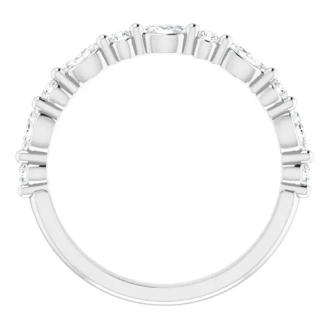 Thumbnail: 14K White Gold 3/8 CTW Natural Diamond Anniversary Band