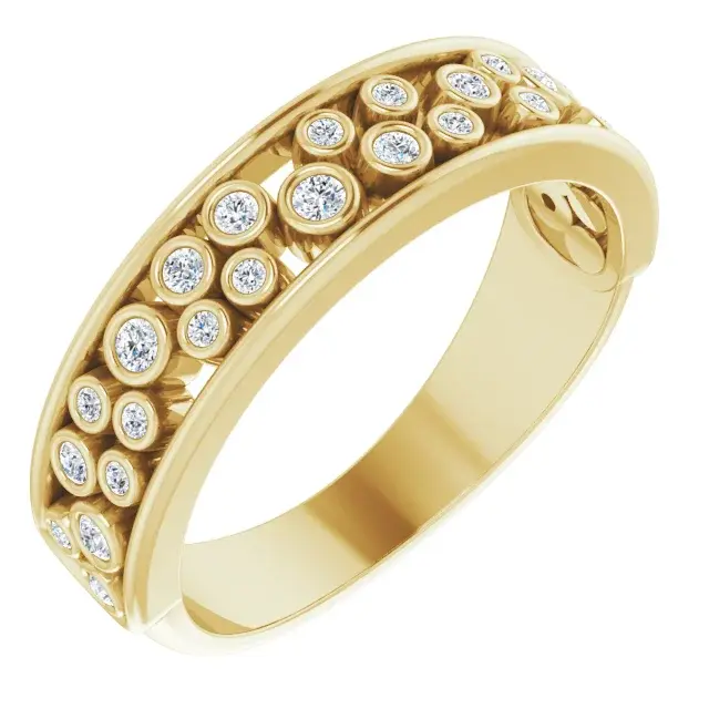 Thumbnail: 14K Yellow Gold 1/5 CTW Natural Diamond Wedding Band