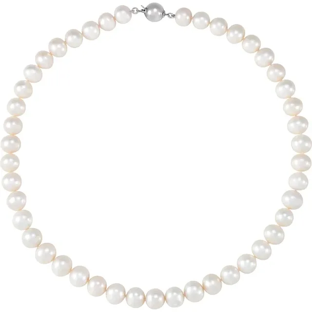 Sterling Silver Freshwater Cultured Pearl 18" Necklace