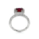 1.28 ct. Genuine Ruby & Diamond Ring In 18K White Gold