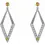 Thumbnail: 14K White Gold Natural Yellow Sapphire & 3/8 CTW Natural Diamond Geometric Earrings