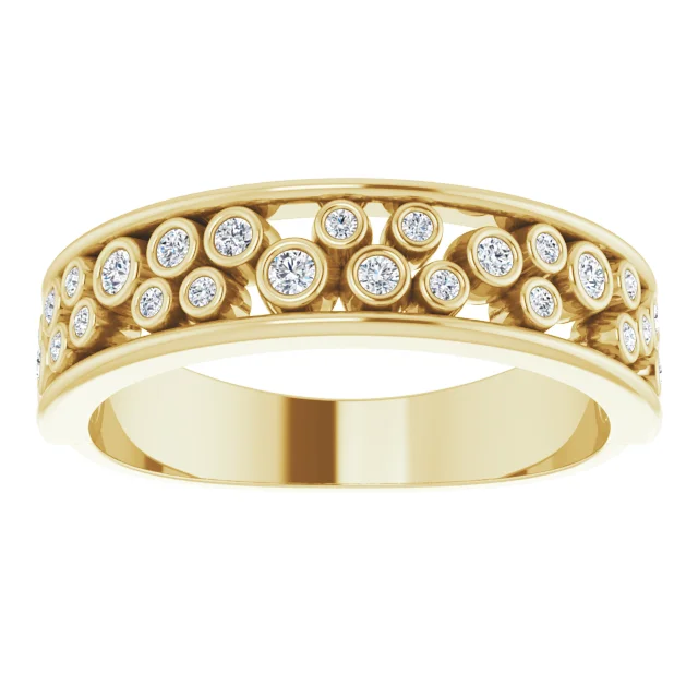 Thumbnail: 14K Yellow 1/5 CTW Natural Diamond Wedding Band