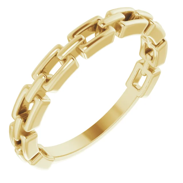 Thumbnail: 14K Yellow Gold Chain Link Ring