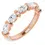 Thumbnail: 14K Rose Gold 5x3 mm Natural Oval Diamond Band