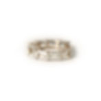 Genuine Emerald Cut White Topaz 14k White Gold Band