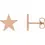 Thumbnail: 14k Rose Gold Star Friction Post & Back Earrings