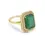 Thumbnail: 14K Yellow Gold 5.80ct Emerald Cut Double Halo Ring side