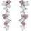 Thumbnail: 14K White Gold Opal, Pink Sapphire & 1/10 CTW Diamond Scattered Bar Earrings