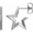 Thumbnail: 14K White Gold Star Huggie Earrings