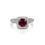 Thumbnail: 1.28 ct. Genuine Ruby & Diamond Ring In 18K White Gold
