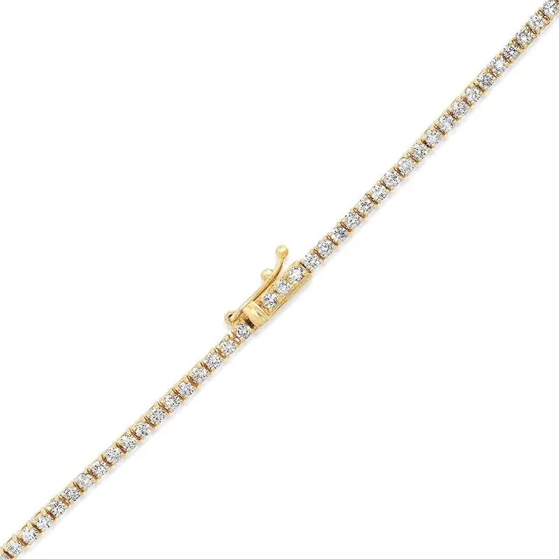 Thumbnail: Clasp of 14k Yellow Gold 11.50Ct Diamond Line Necklace