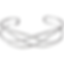 14K White 3/4 CTW Natural Diamond Criss-Cross Cuff 7" Bracelet