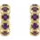 Thumbnail: 14K Yellow Gold Amethyst Huggie Earrings