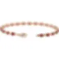 14K Rose Gold Natural Mozambique Garnet 7 1/4" Line Bracelet