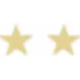 14k Yellow Gold Star Friction Post & Back Earrings