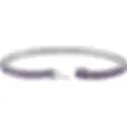 14K White Gold Natural Amethyst 7 1/4" Line Bracelet