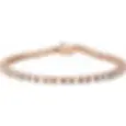 14K Rose Gold 4 3/4 CTW Natural Diamond Line 7" Bracelet