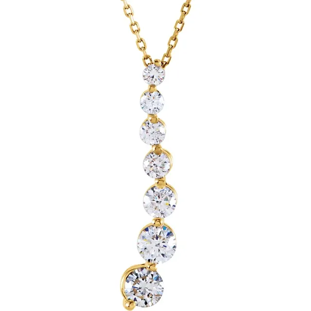 14K Gold 1.00 CTW Diamond Journey 18" Necklace