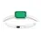 Thumbnail: 14K White Gold 6x4 mm Natural Emerald Gemstone Side To Side Ring