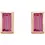 Thumbnail: 14K Rose Gold Pink Tourmaline Bezel-Set Earrings