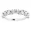 Thumbnail: 14K White Gold 3/4 CTW Natural Diamond Cluster Anniversary Band Front View