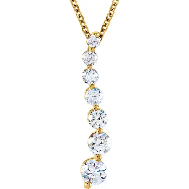 14K Gold 1/2 CTW Diamond Journey 18" Necklace