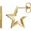 Thumbnail: 14K Yellow Gold Star Huggie Earrings