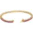 14K Yellow Gold Natural Ruby Line 7" Bracelet