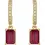 Thumbnail: 14K Yellow Gold Natural Garnet & .08 CTW Natural Diamond French-Set Hoop Earrings
