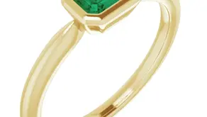 Bezel Set Gemstone Engagement Ring