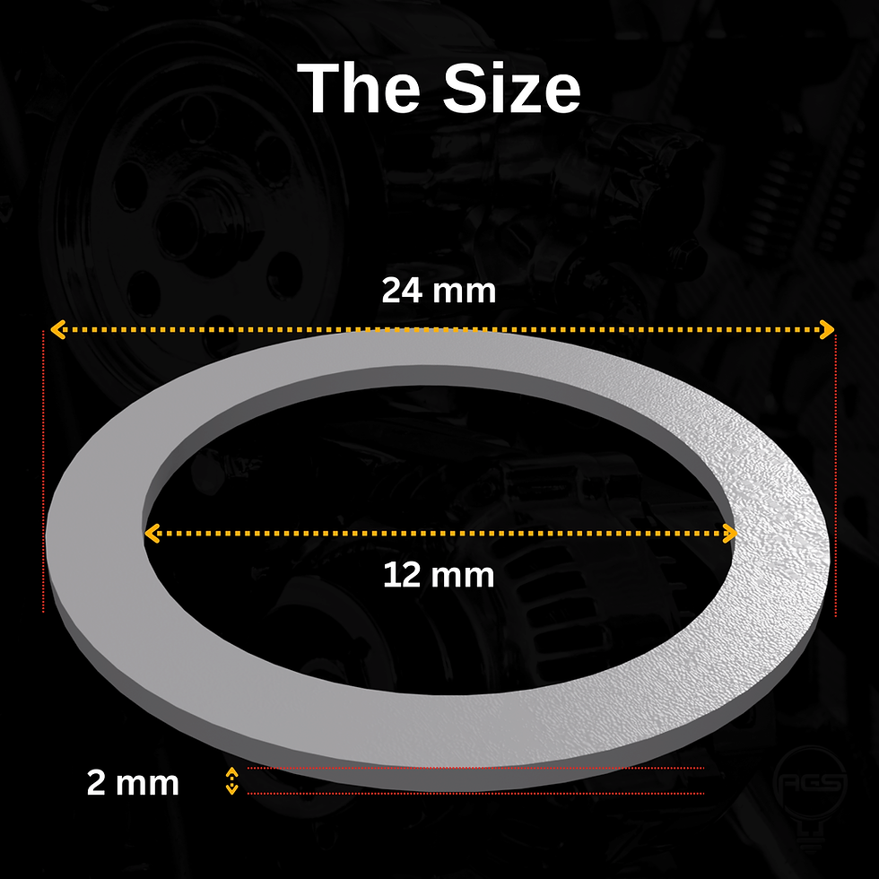 Thumbnail: AGS Aluminium Washer (12 x 24 x 2 mm)