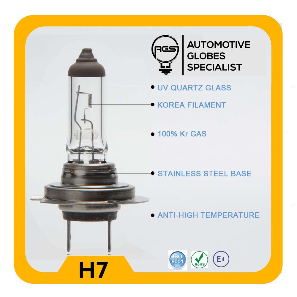 AGS H7 12V Headlight Globe (Pack of 10)