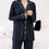 Thumbnail: Holly sleepwear and beyond navy blue bamboo viscose cotton pajama long sleeves set. 