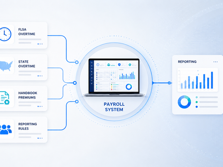 Not all overtime belongs in the same bucket — your payroll setup should distinguish between federal, state-specific, and policy-driven pay rules.