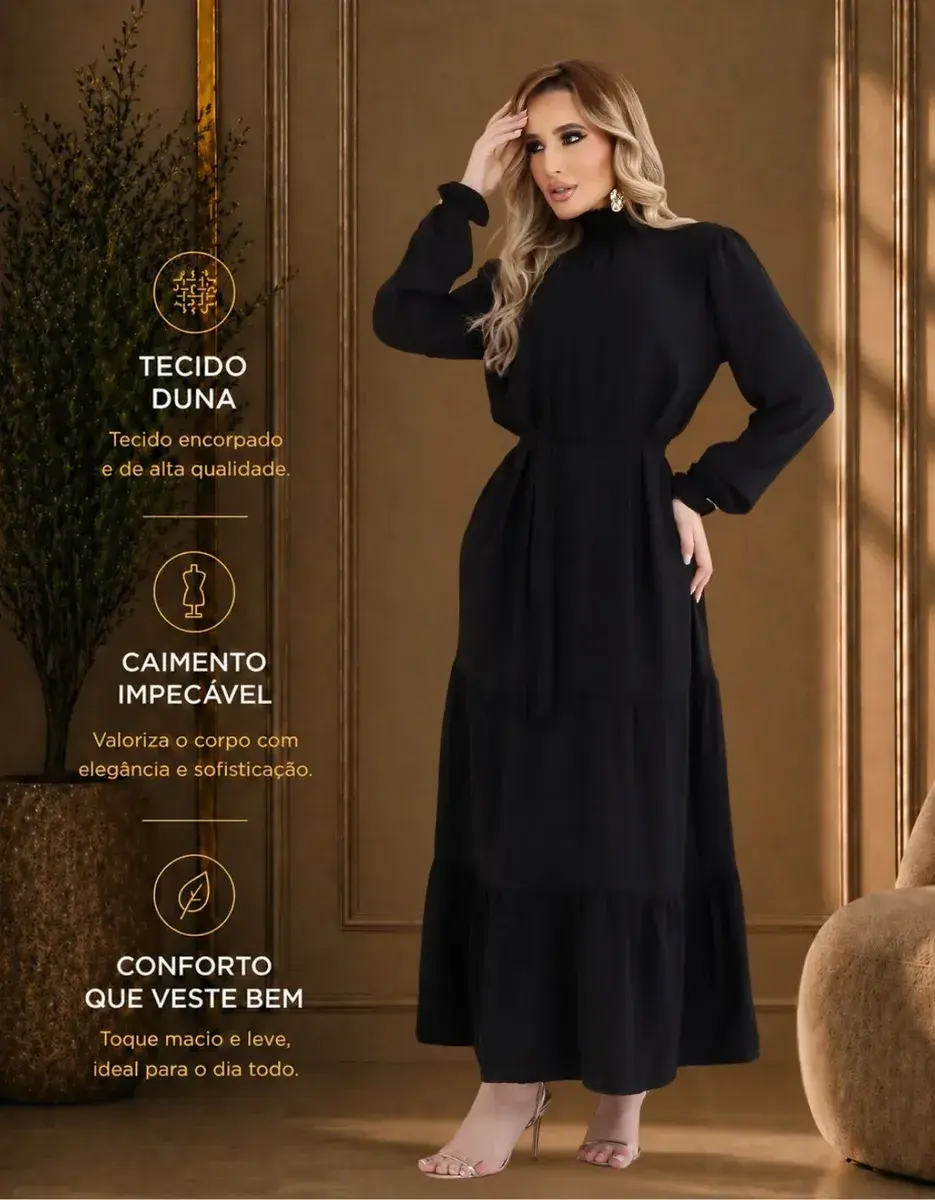 Miniatura: Vestido Longo Feminino Festa Elegante Premium