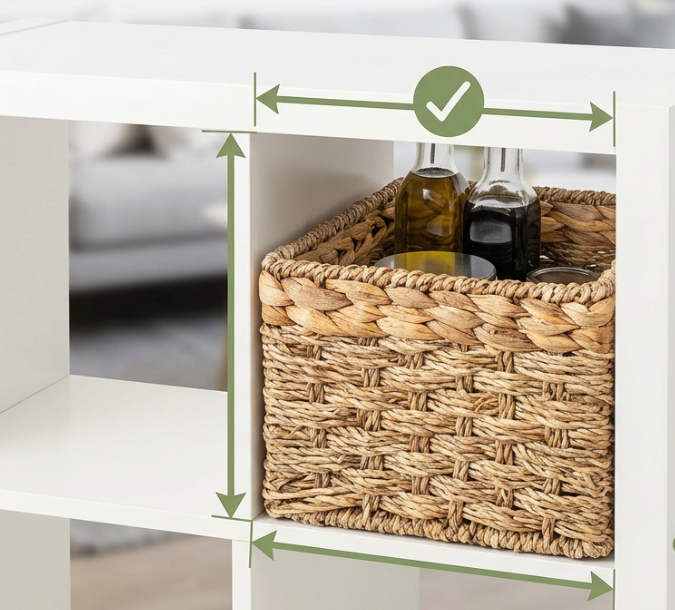 Different wicker baskets on various size jobs