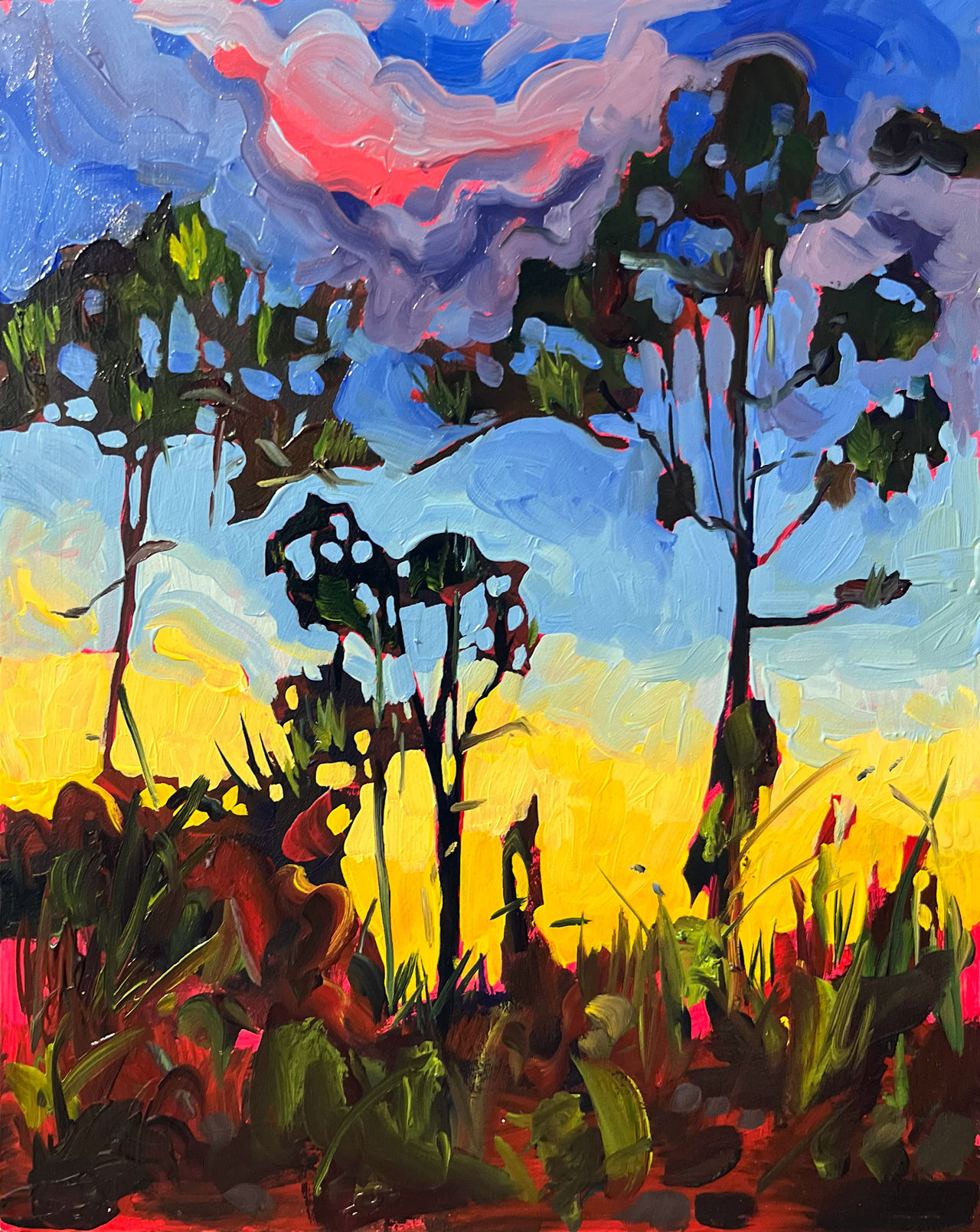 Sam McCoy | Florida Roadside: Sunrise - Iteration 3 Pines study