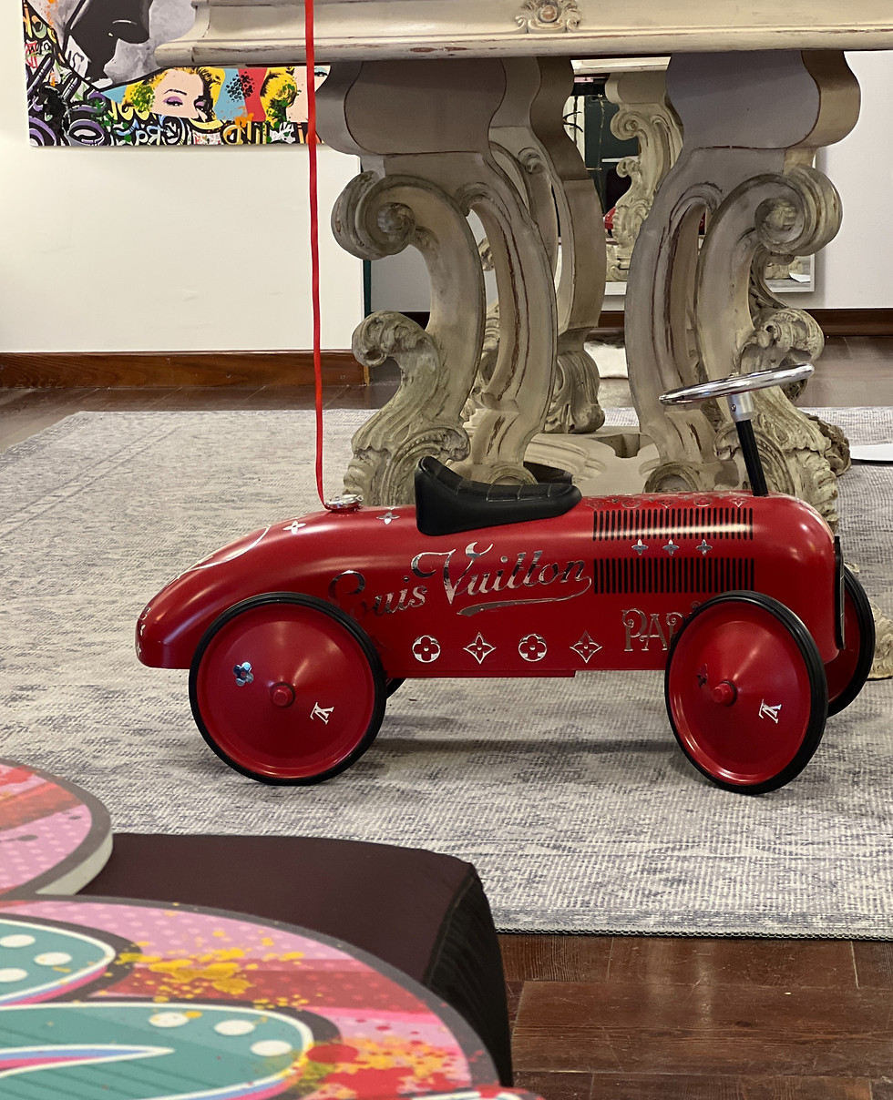 Thumbnail: FpPopart Red Vintage Car Louis Vuitton Custom Made