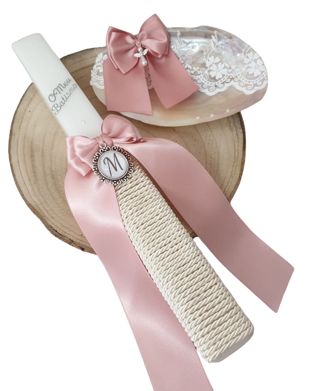 Conjunto com fita e medalha