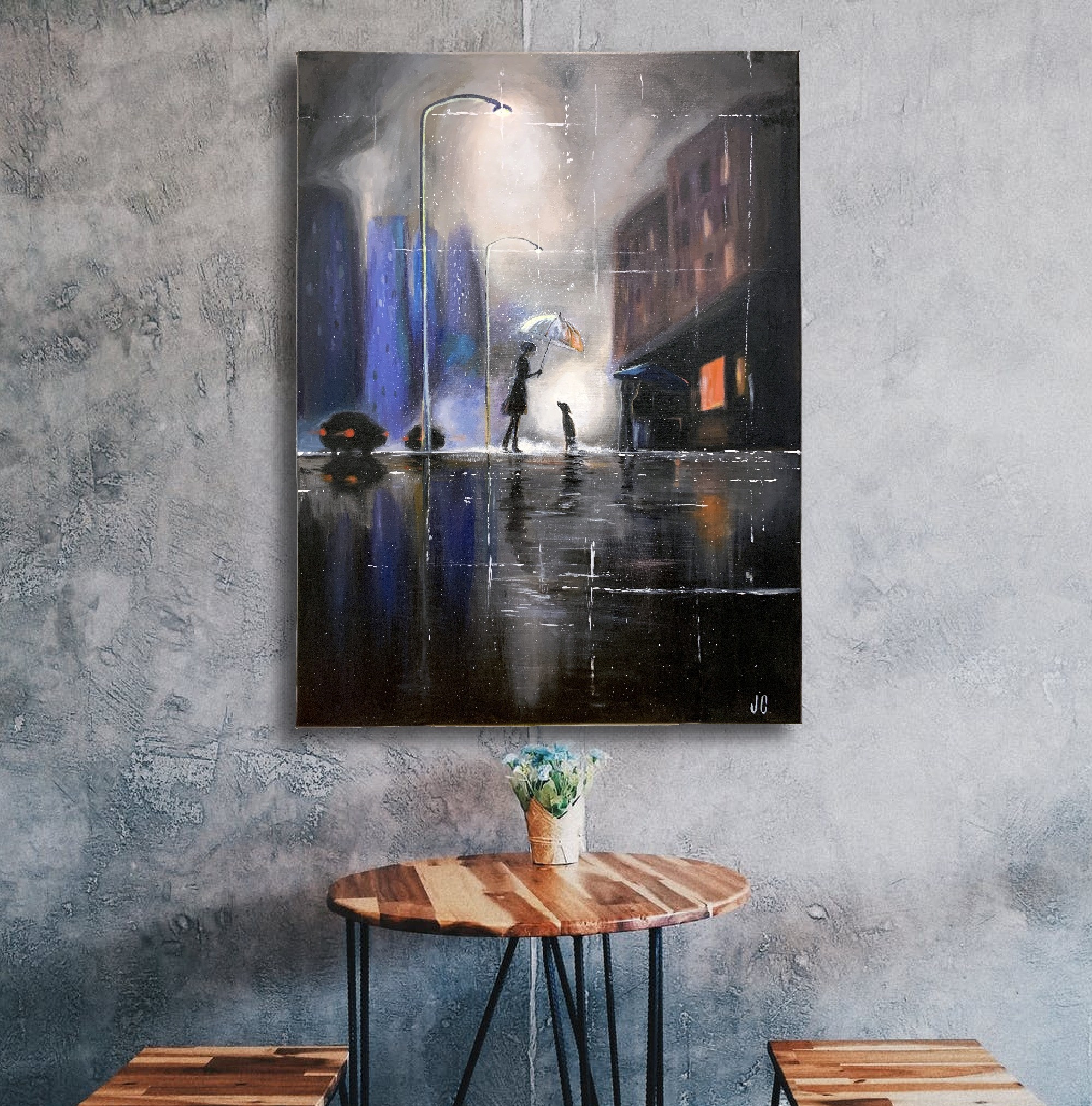 Painting by Jean C - Be the One to Help