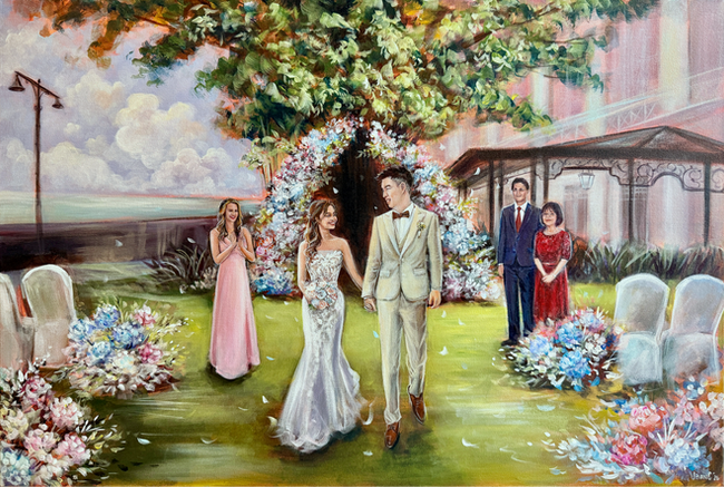 live painting, live event painting, live wedding painting